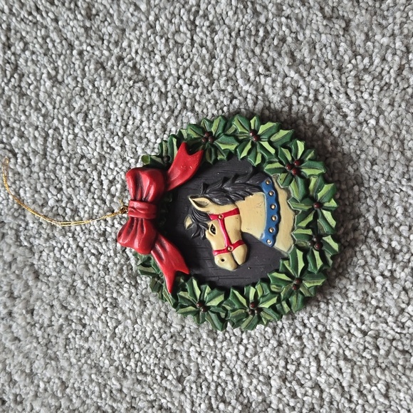 Other - Heavy Plastic Horse Christmas Ornament